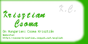 krisztian csoma business card