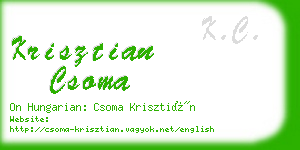 krisztian csoma business card